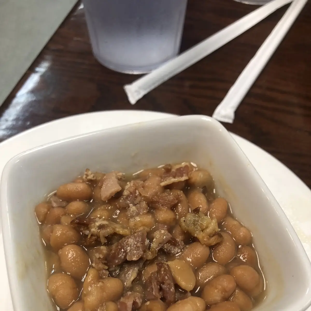 Bacon Baked Beans, Scoops Restaurant Breakfast and Lunch