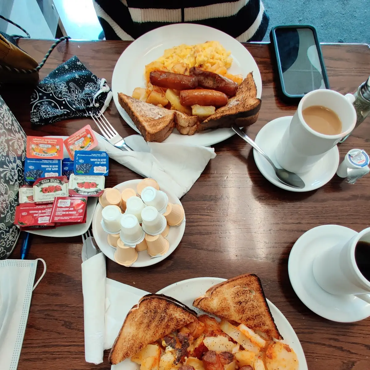 English Breakfast Tea, Scoops Restaurant Breakfast and Lunch