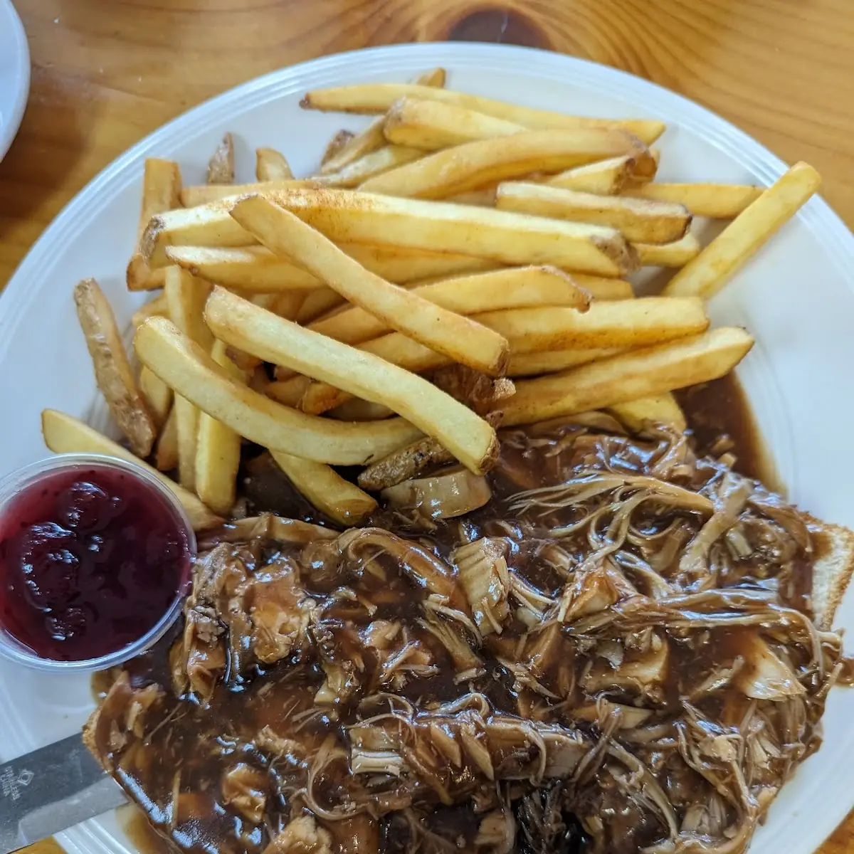 Open Faced Hot Turkey Sandwich, Scoops Restaurant Breakfast and Lunch