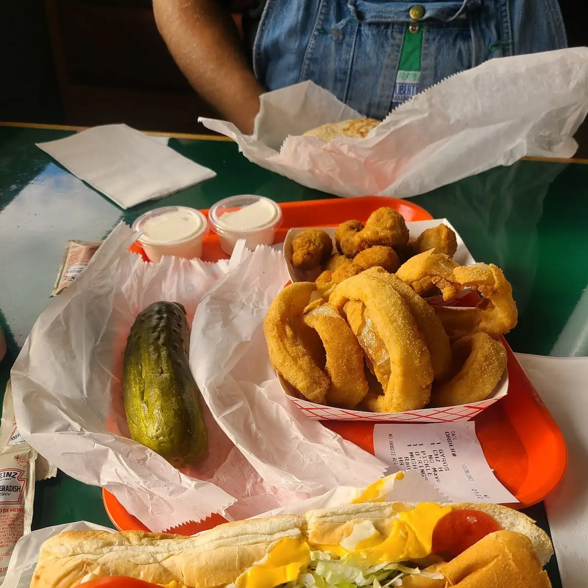 Cheese Sub Fried Mushrooms Onion Rings