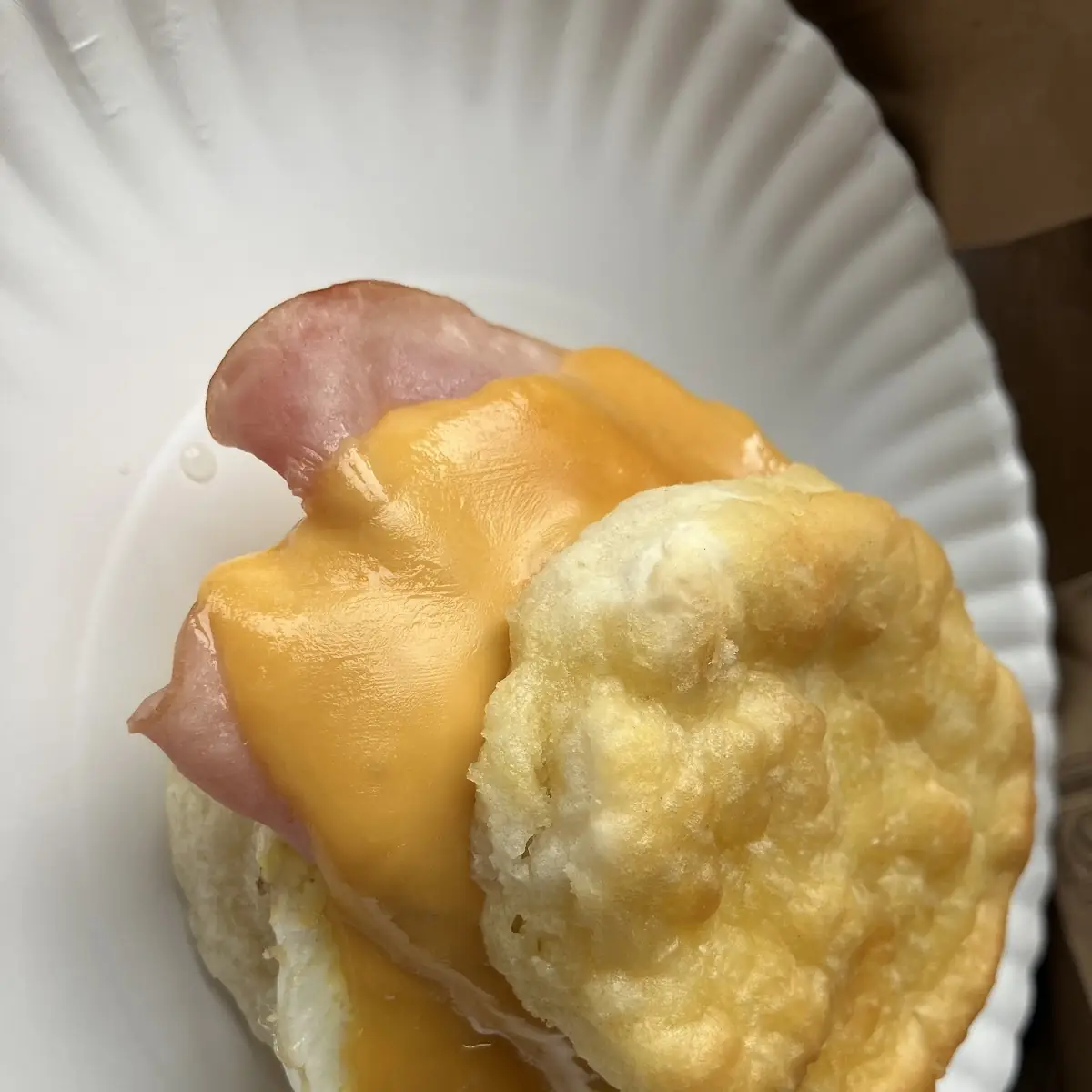 Ham and Cheese Biscuit Sandwich