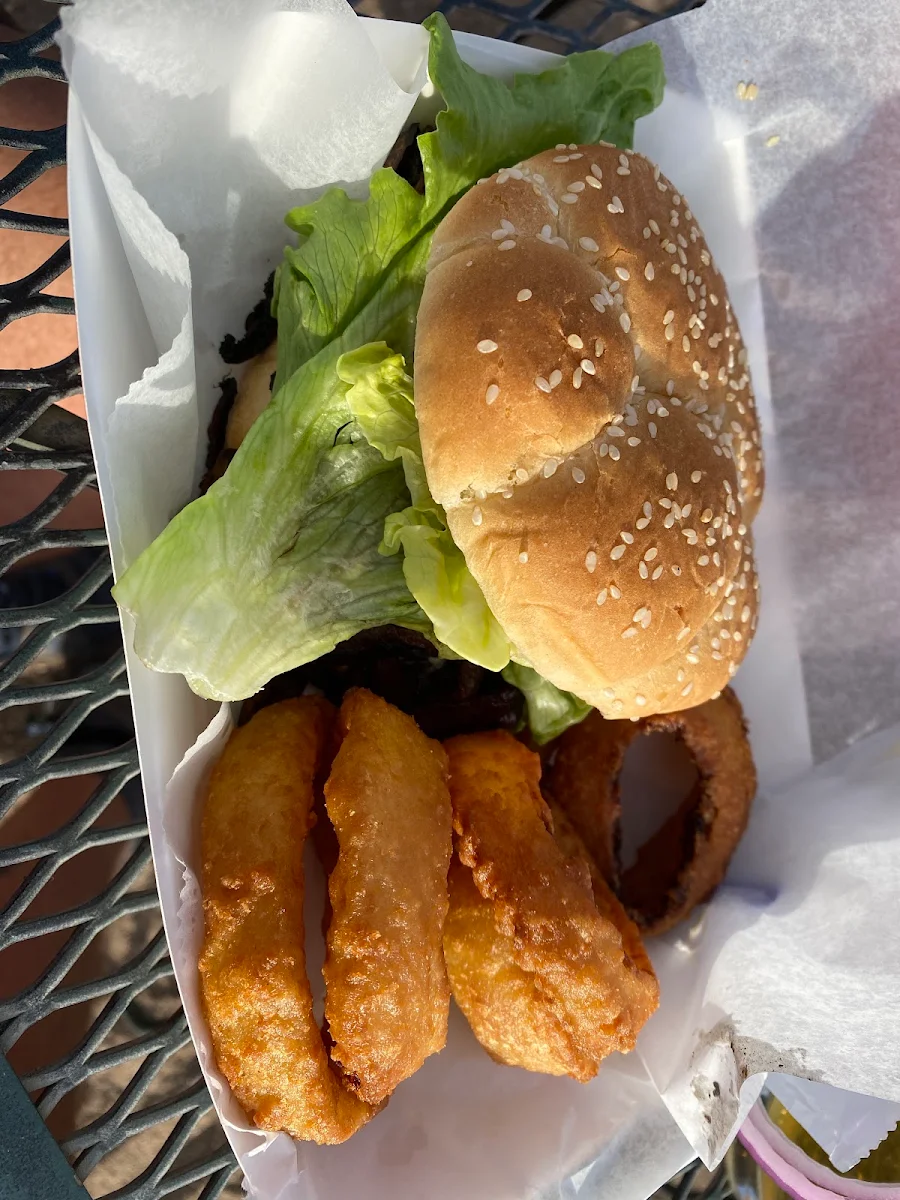 Cheese Burger Black and Blue Burger