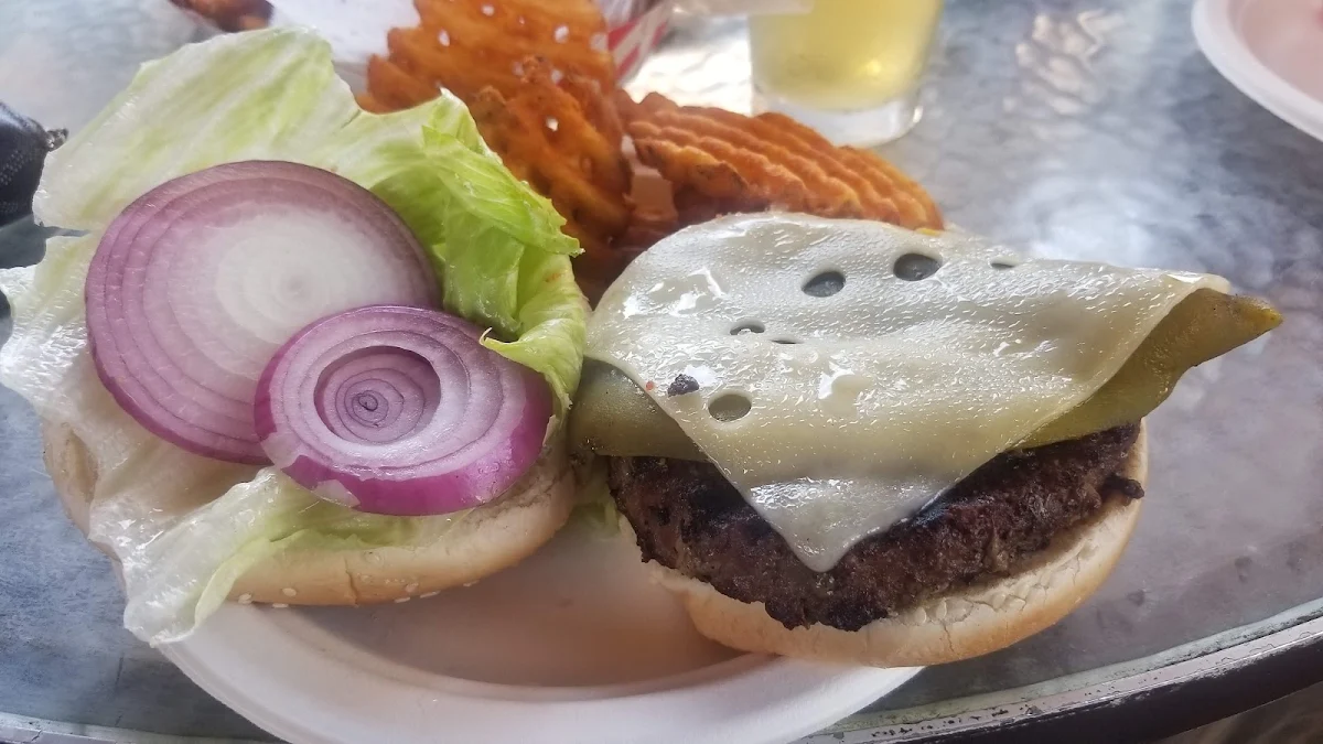 Green Chile Burger and Fries