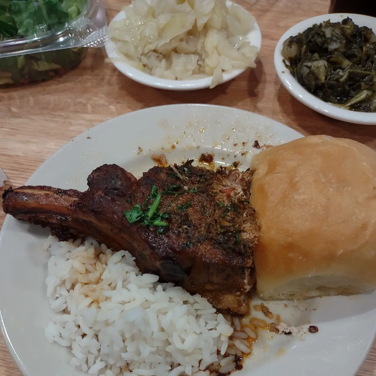 Rice Roll Cowboy Pork Chops