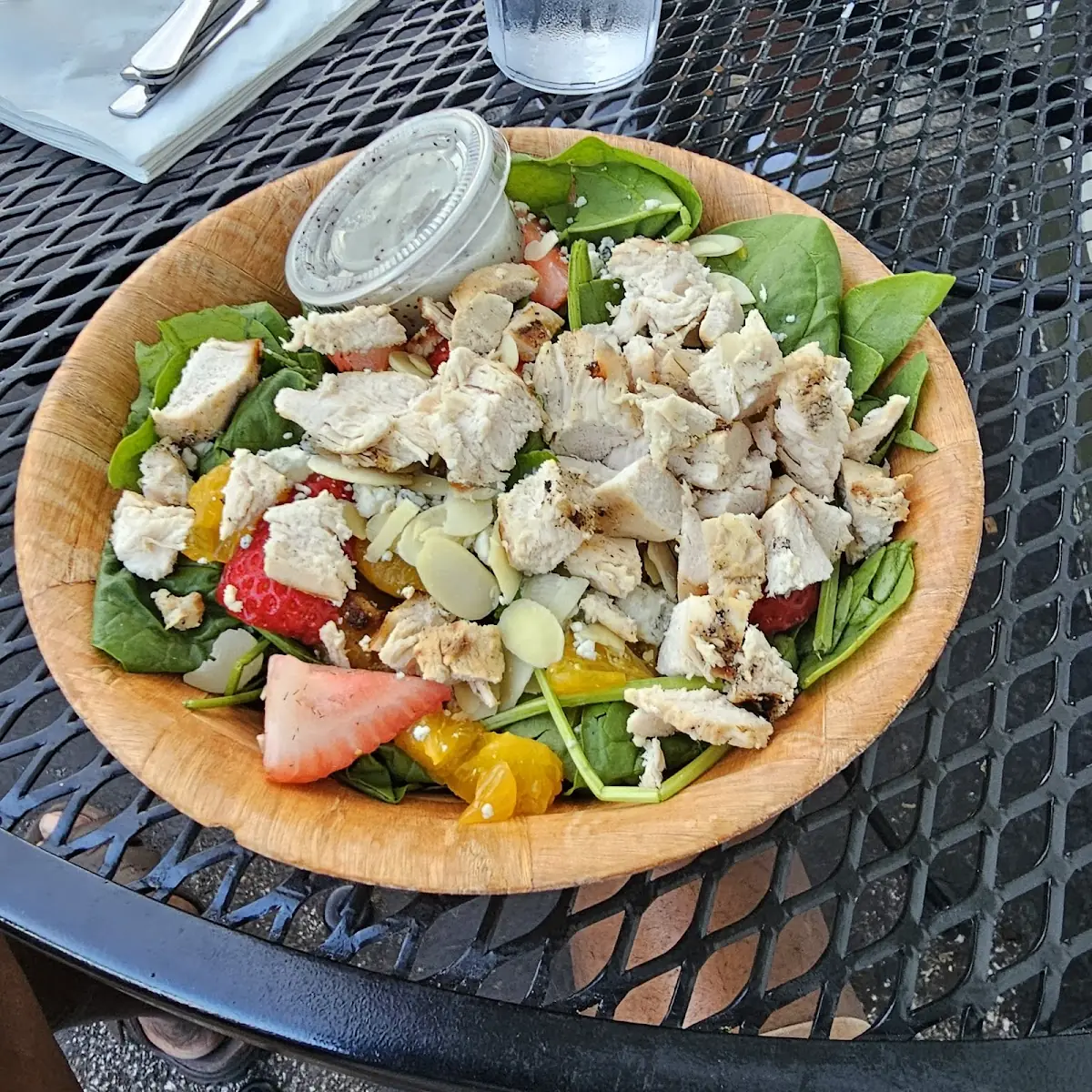 Strawberry Spinach Salad with Grilled Chicken