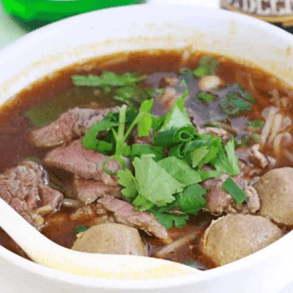 Beef & Beef Meatball Noodle Soup