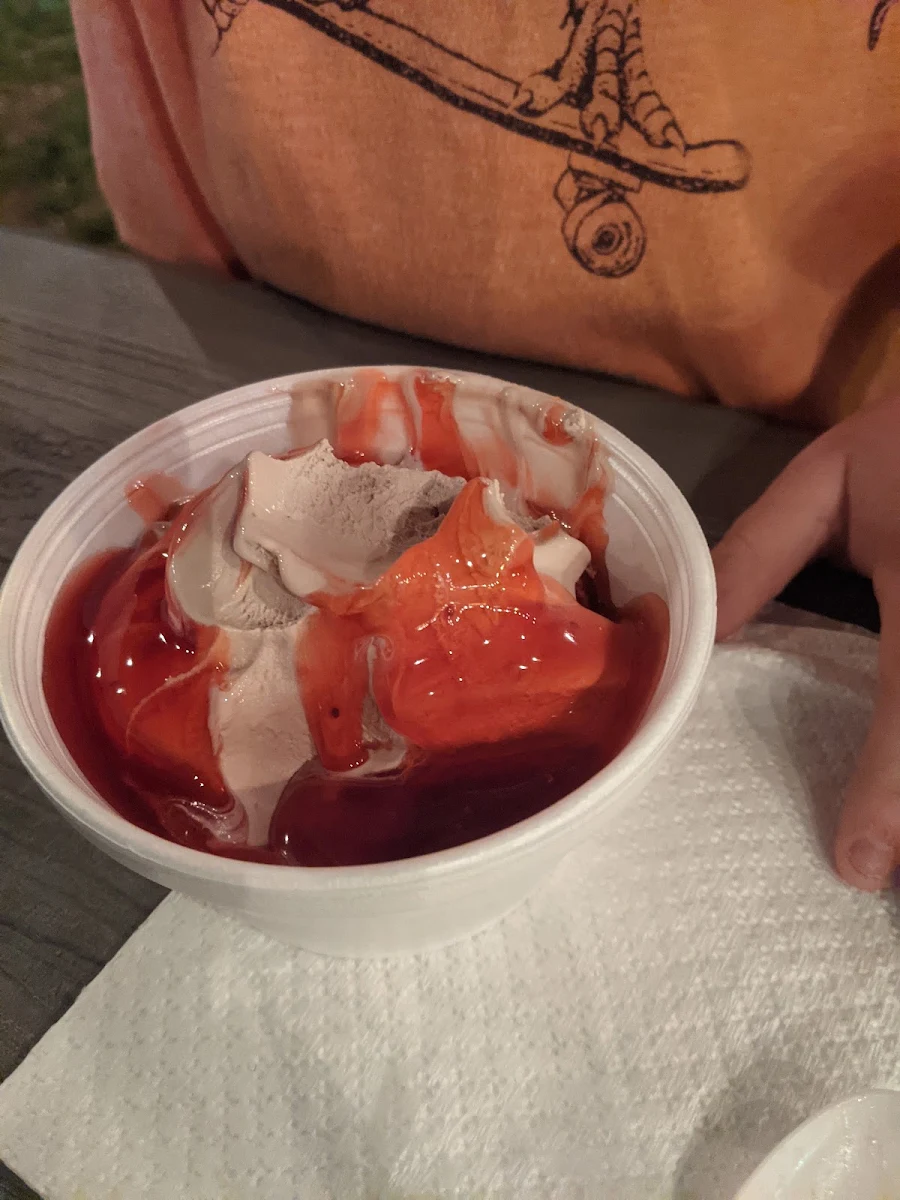 Ice Cream with Strawberry Sundae