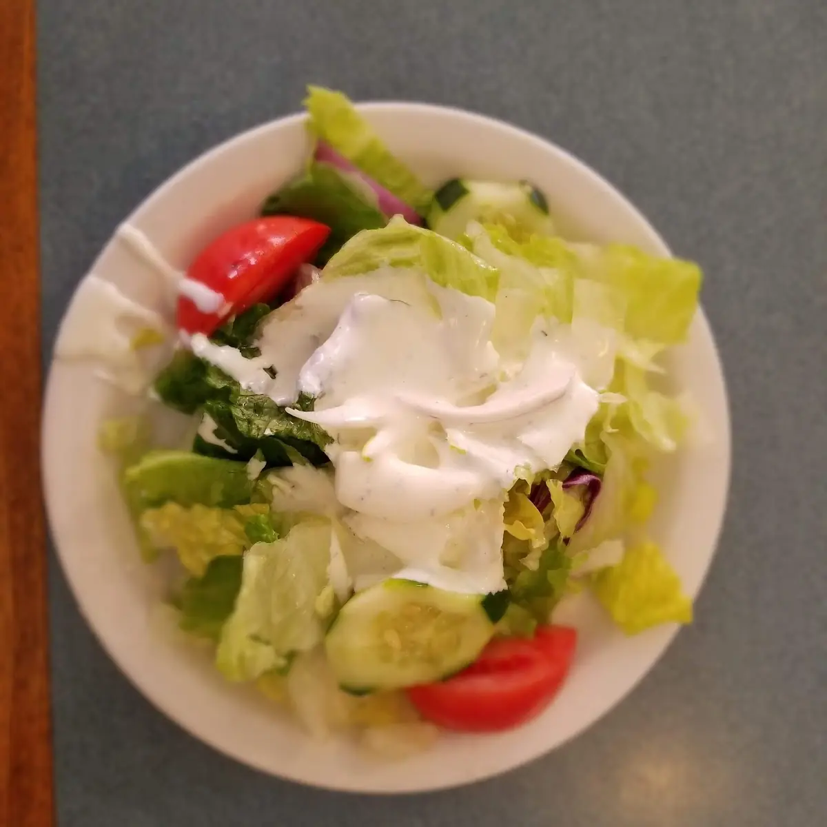 Salad with Ranch Dressing