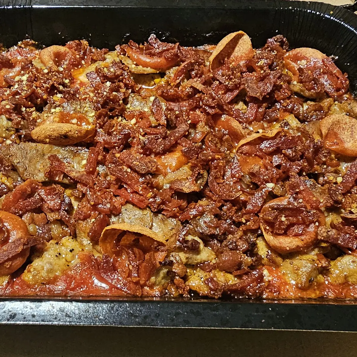 All Meat Pizza Bowl