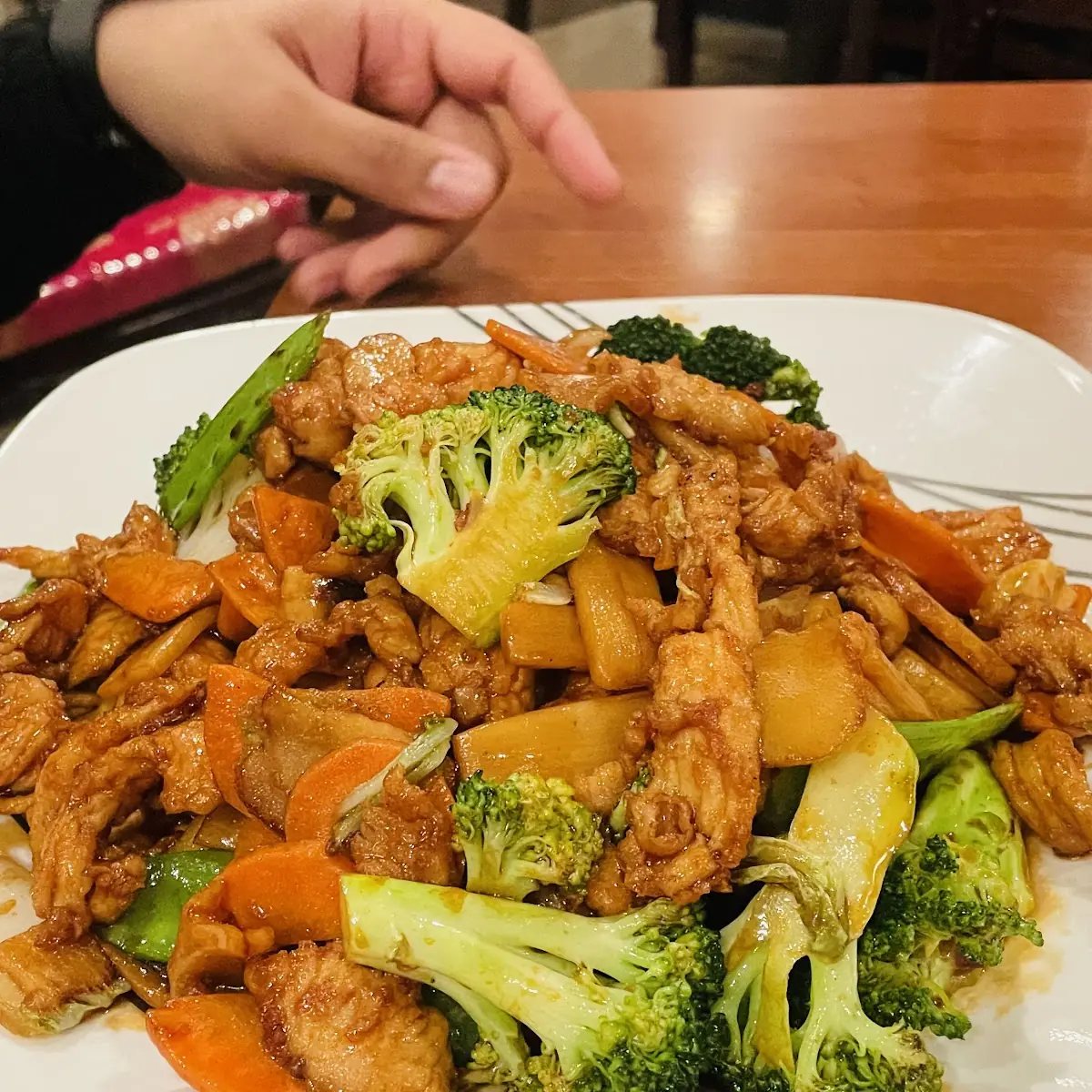 Pan Fried Chicken Noodles
