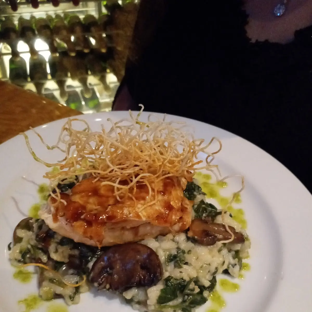 Mongolian Chicken with Mushroom Risotto
