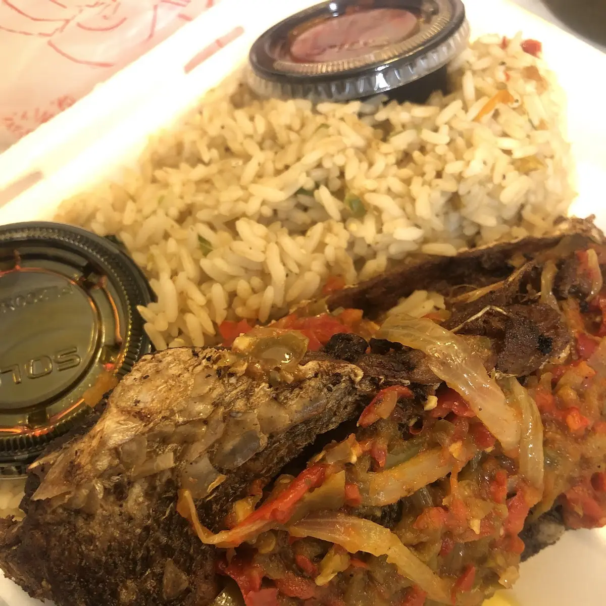 Dry Rice with Fried Fish