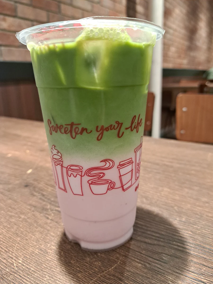 Iced Matcha Strawberry Latte