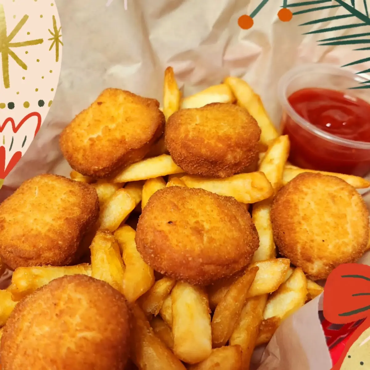 Chicken Nuggets Con Papitas