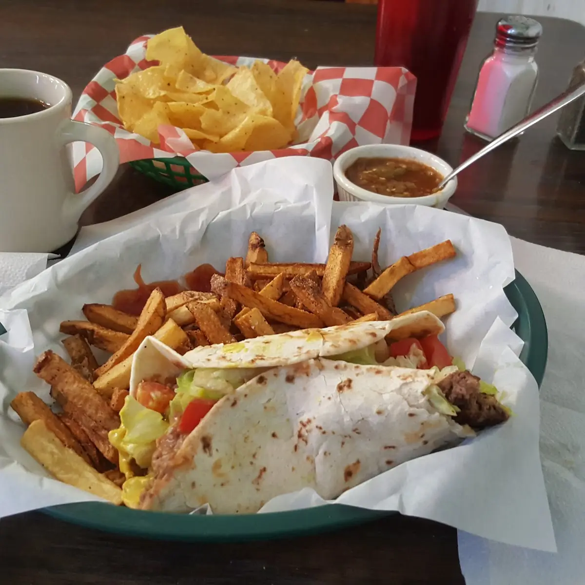 Mexican Cheeseburger and Fries