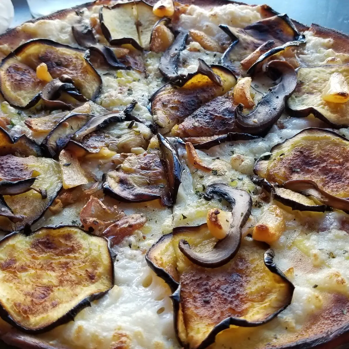 White Pizza with Eggplant