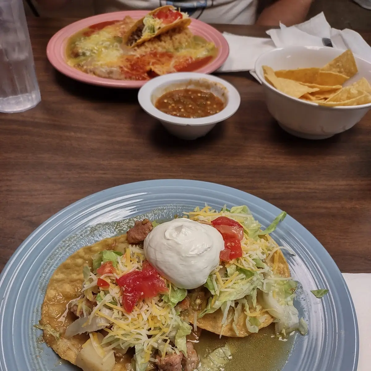 Enchilada Chile Relleno Bean Tostada