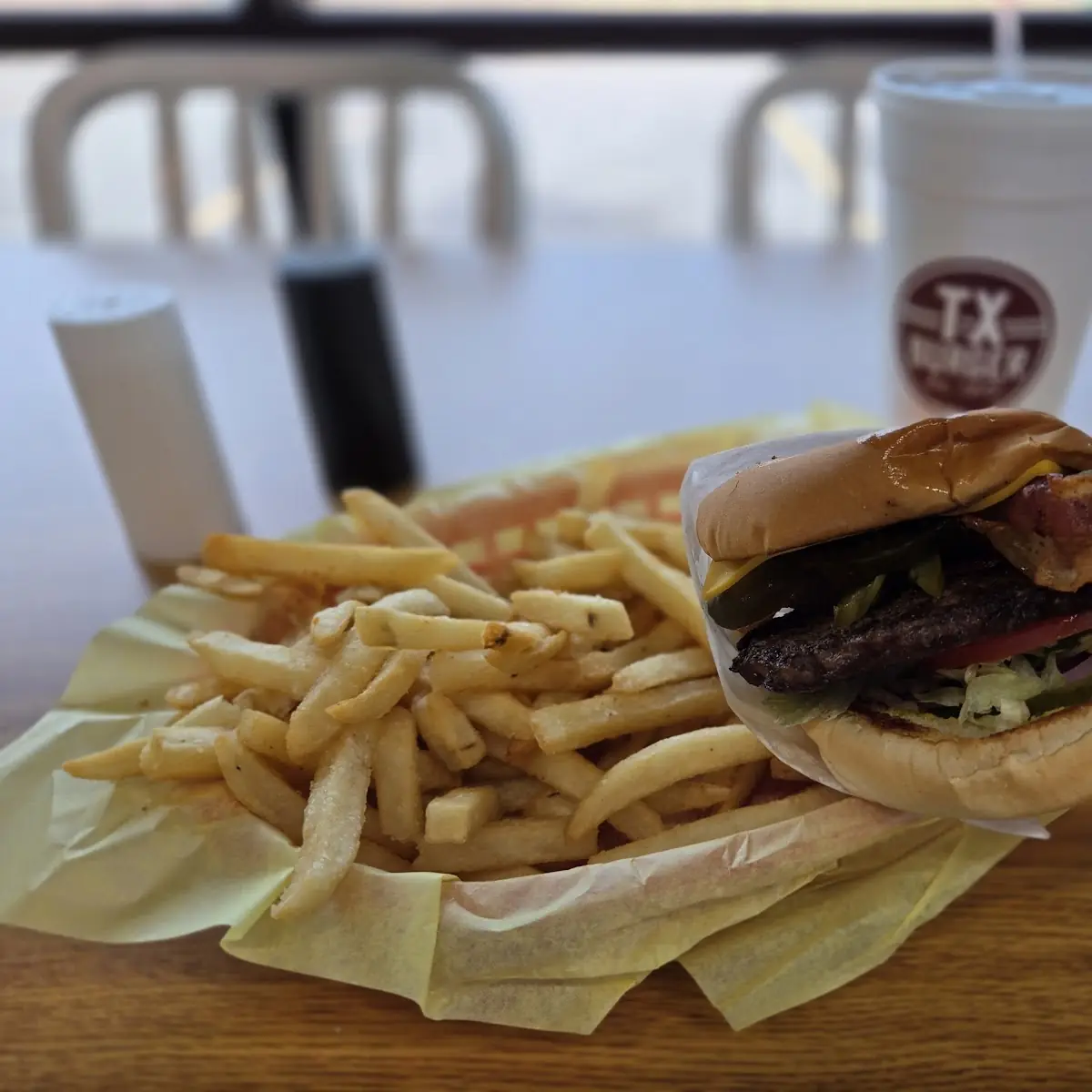 Texas Burger and Fries
