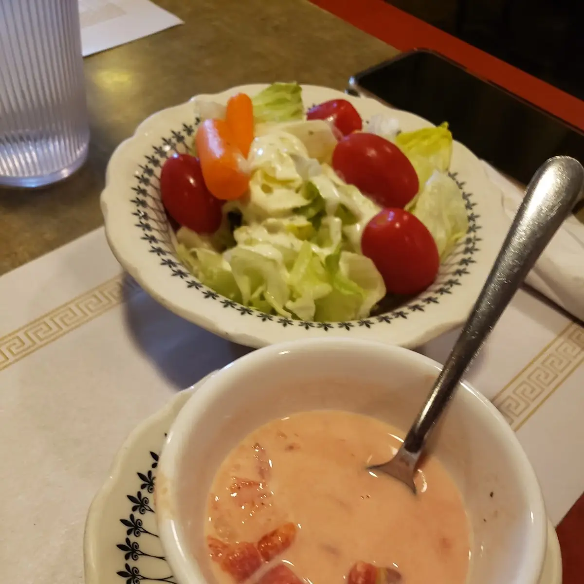 Homemade Tomato Soup and Salad Bar