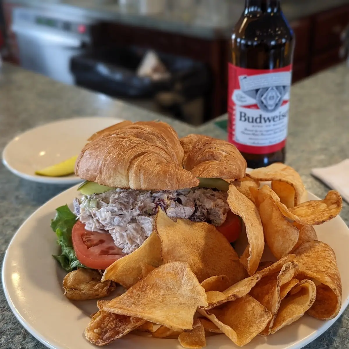 Cran-Walnut Chicken Salad on a Croissant