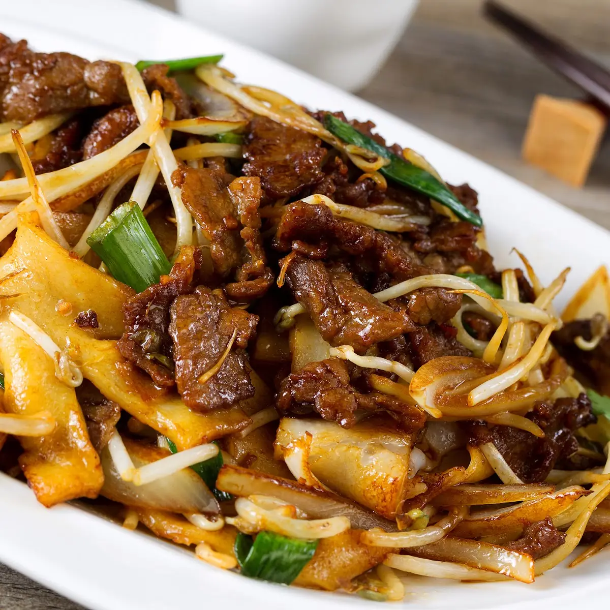 Beef Chow Fun with Black Beans