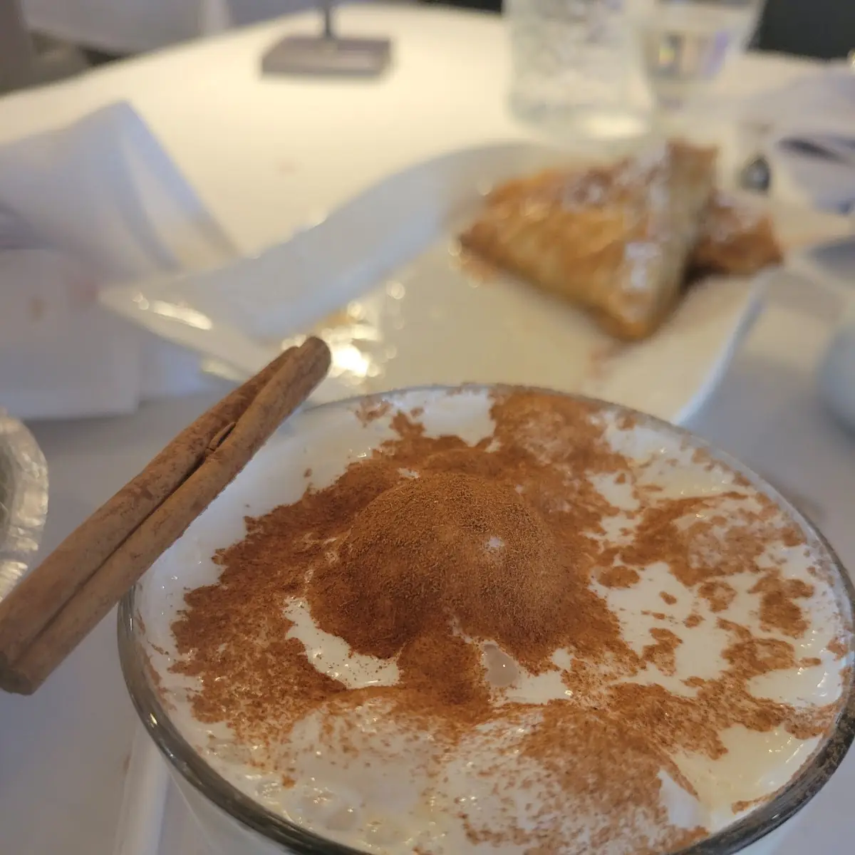 Cappuccino with Bougatsa