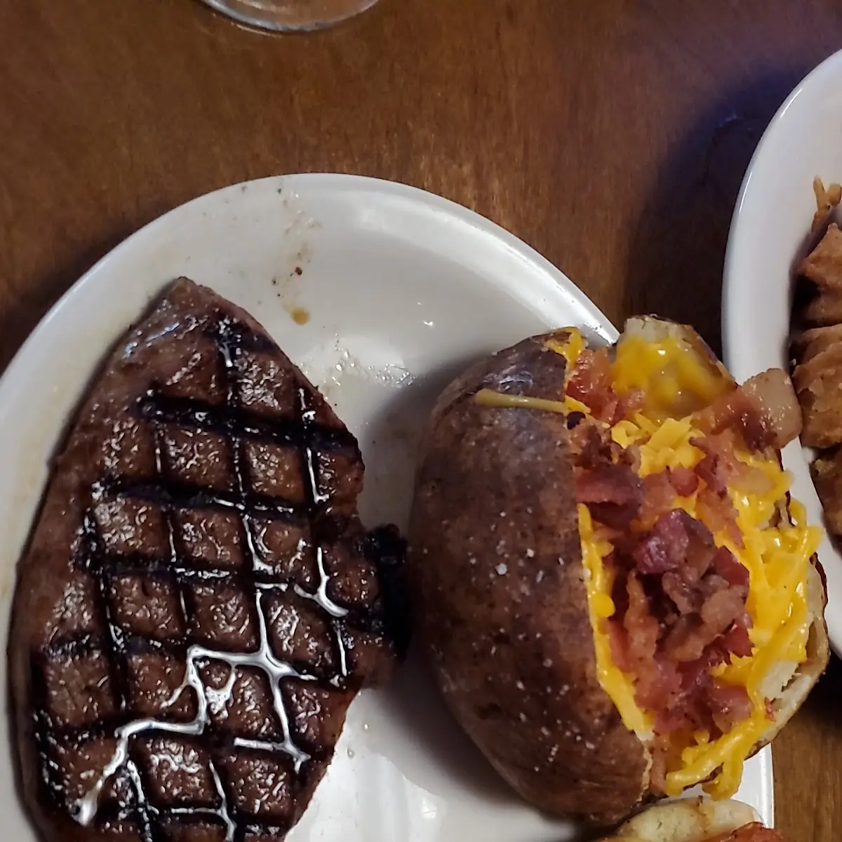 Ribeye w Grilled Shrimp and Loaded Mashed Potatoes