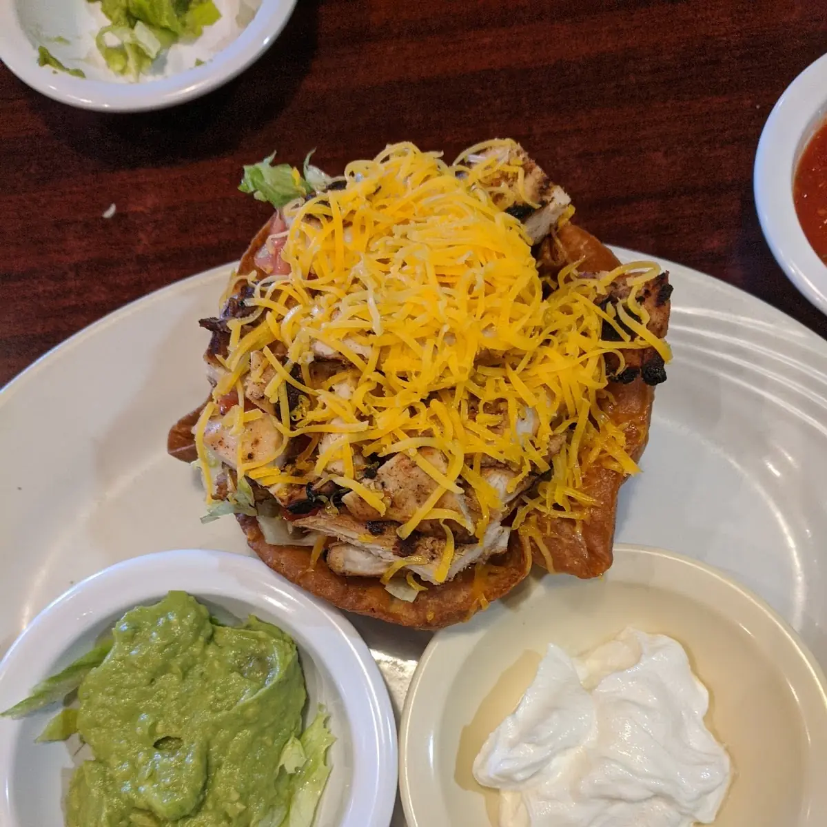 Chicken Taco Salad Comes