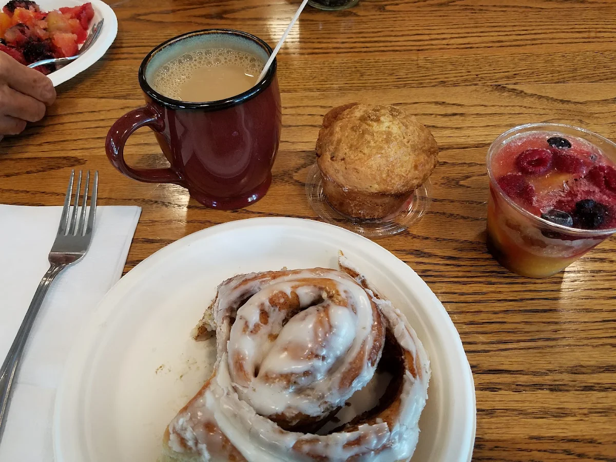 Cinnamon Roll and Coffee