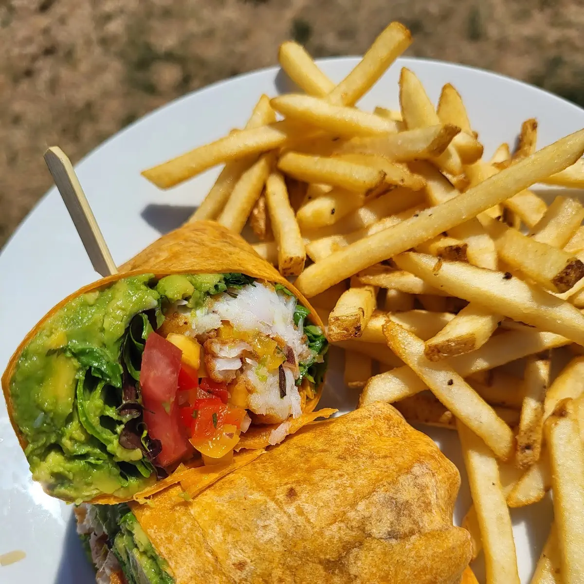 Fried Cod Avocado Wrap