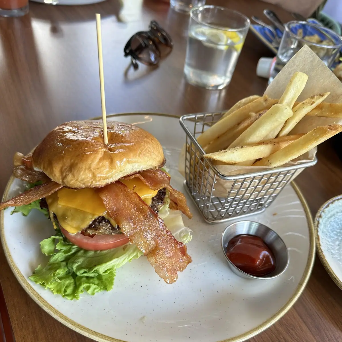 Bacon Cheeseburger and Fries