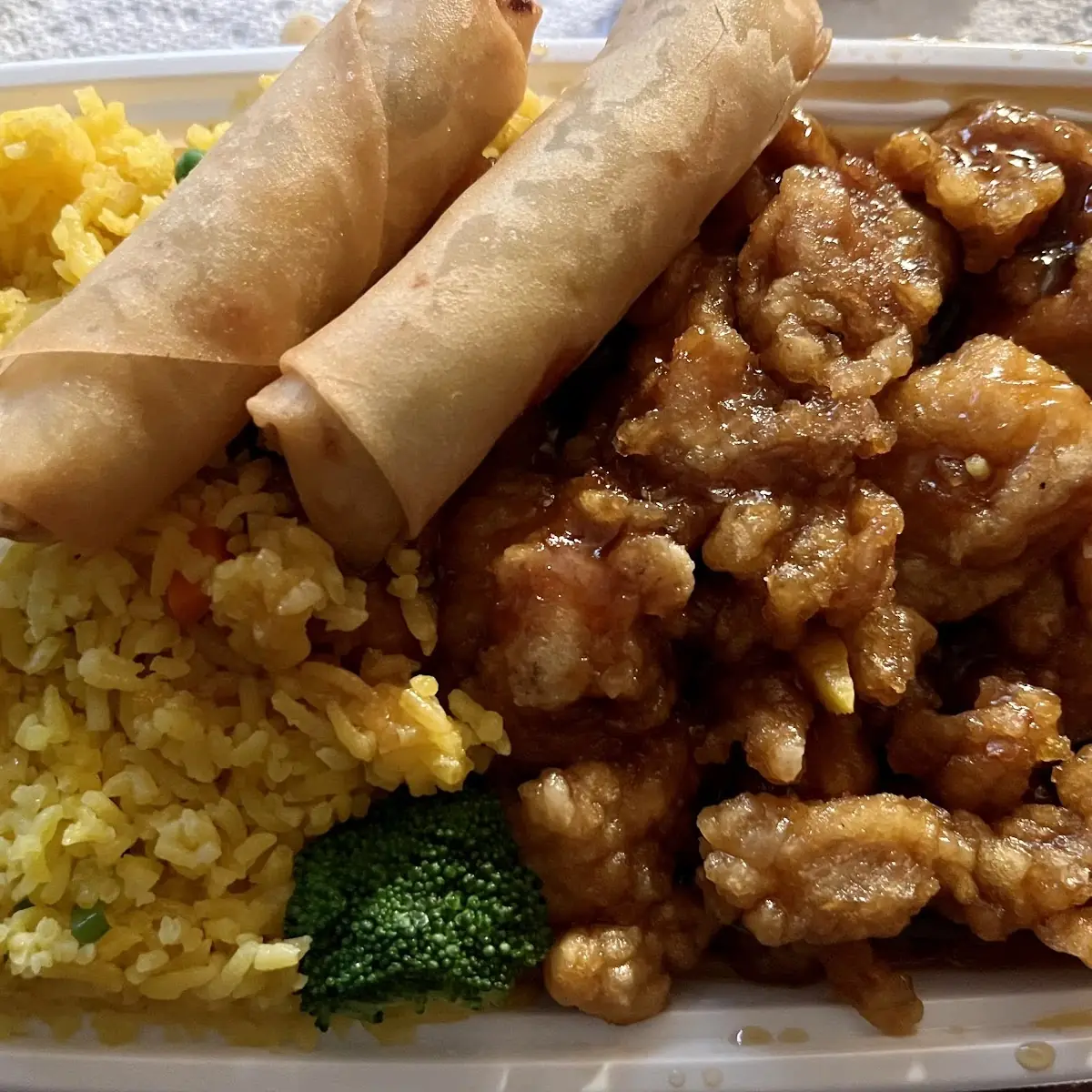 Fried Chicken Wings with Beef Fried Rice