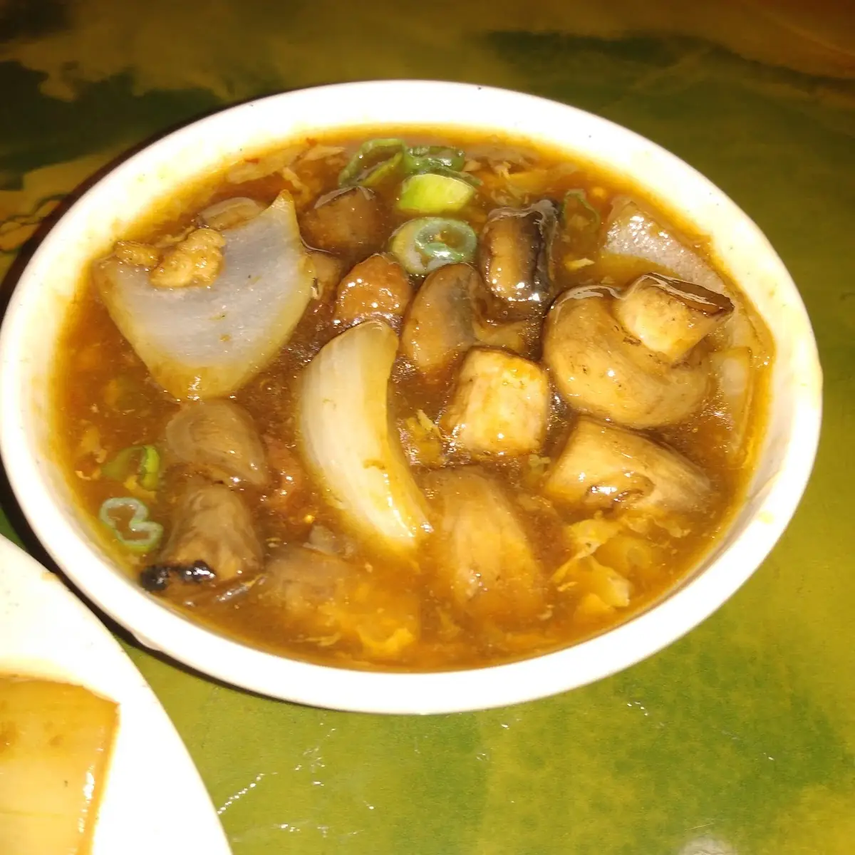 Hot and Sour Soup with Added Mushrooms