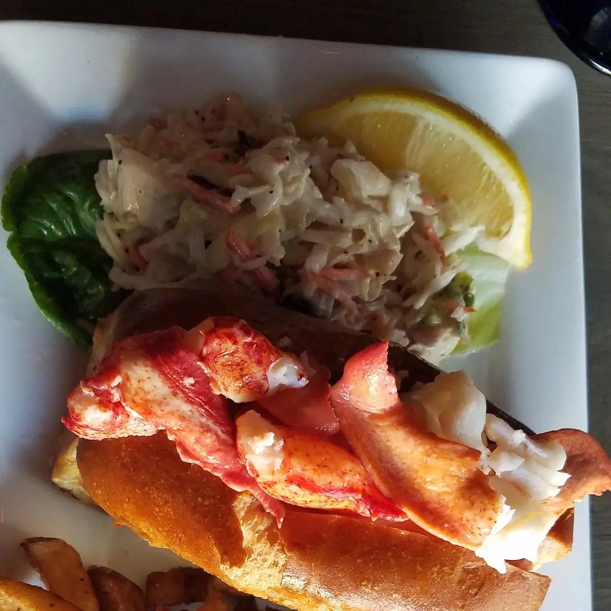 Lobster Roll and Fries