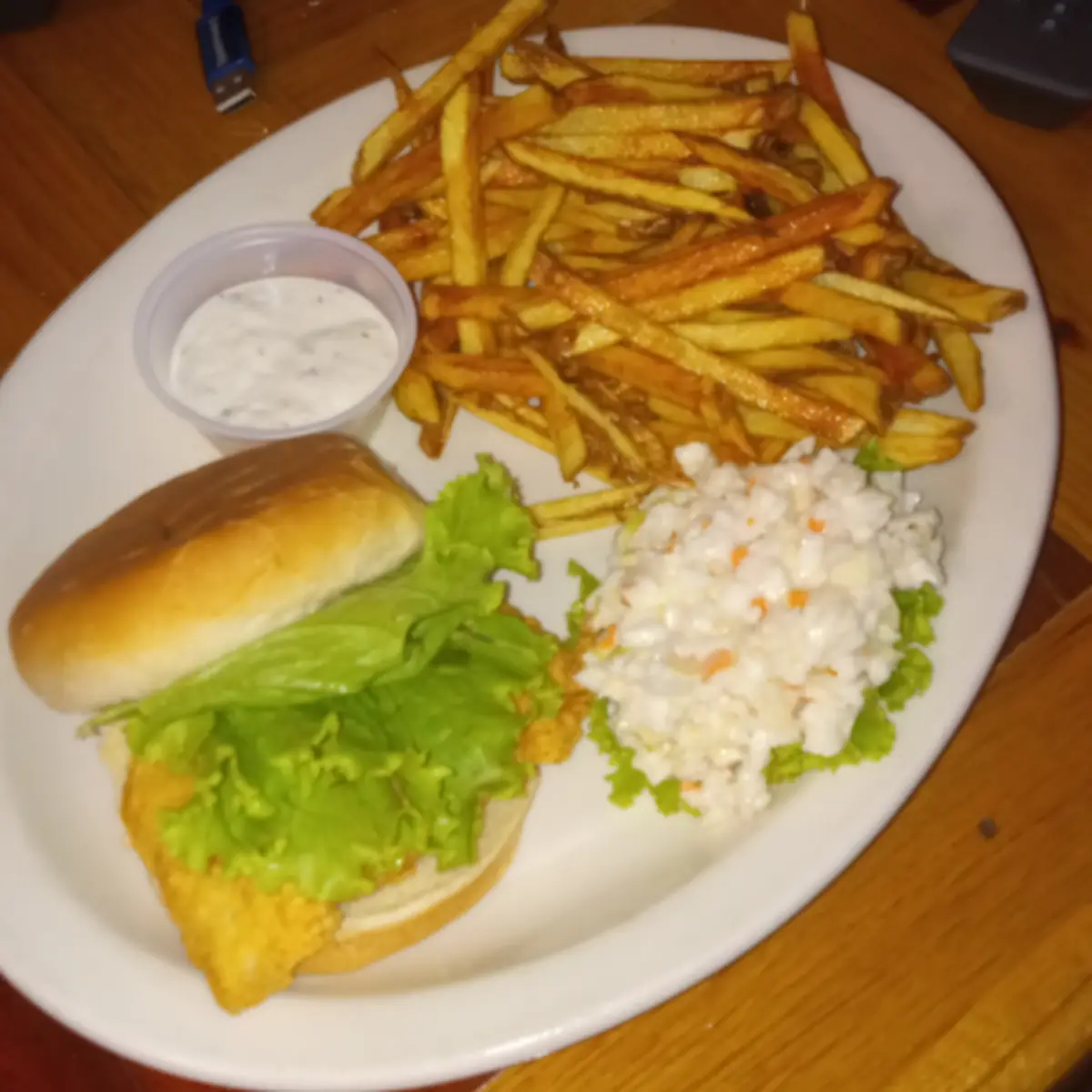 Fried Haddock Fish&Chips Sandwich