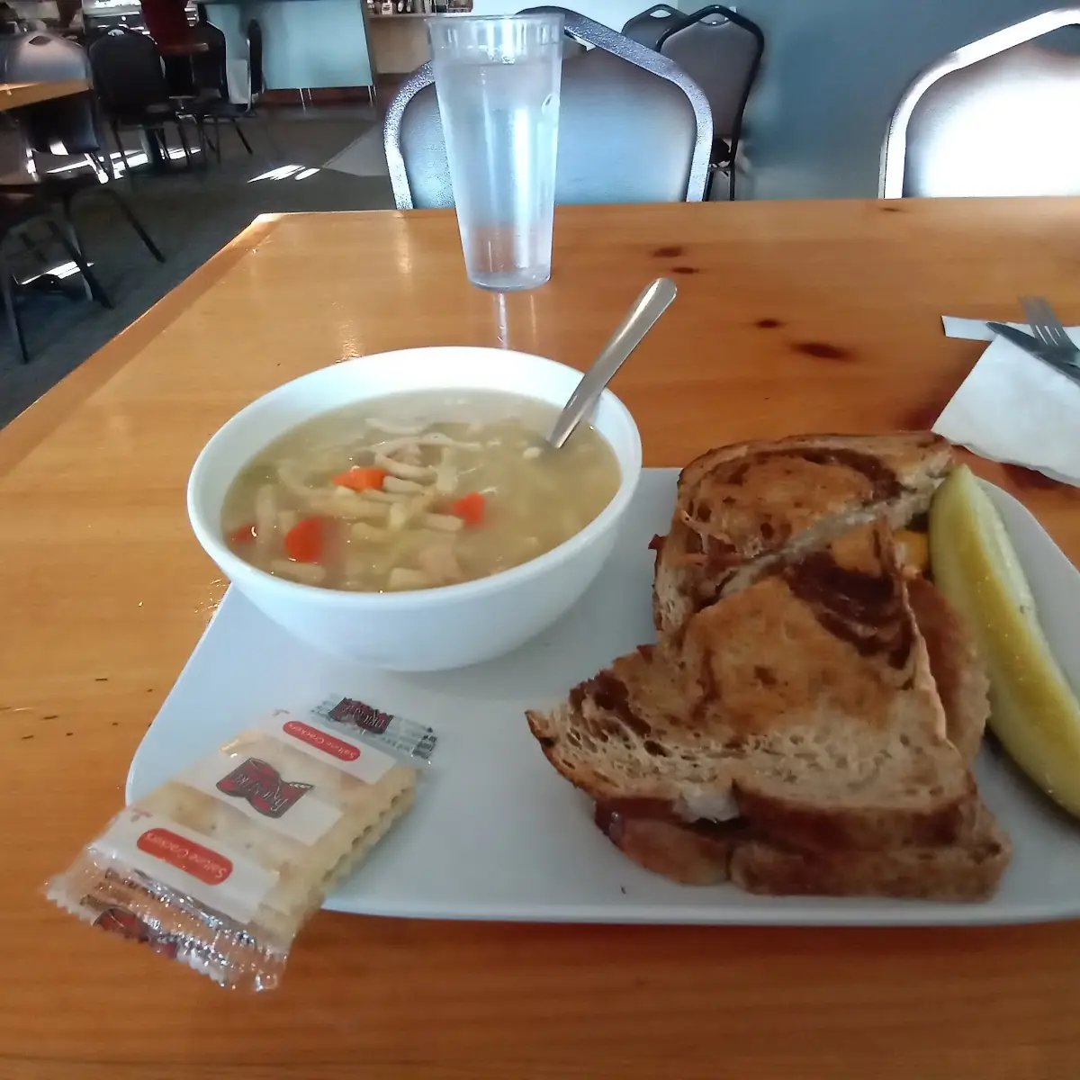 Patty Melt & Chicken Noodle Soup