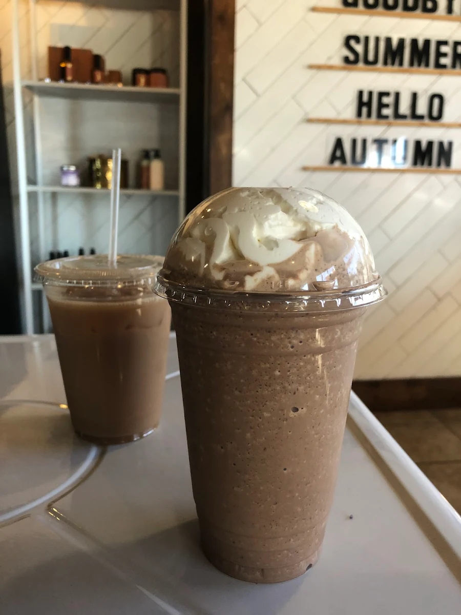 Chai Latte and a Blended Shake
