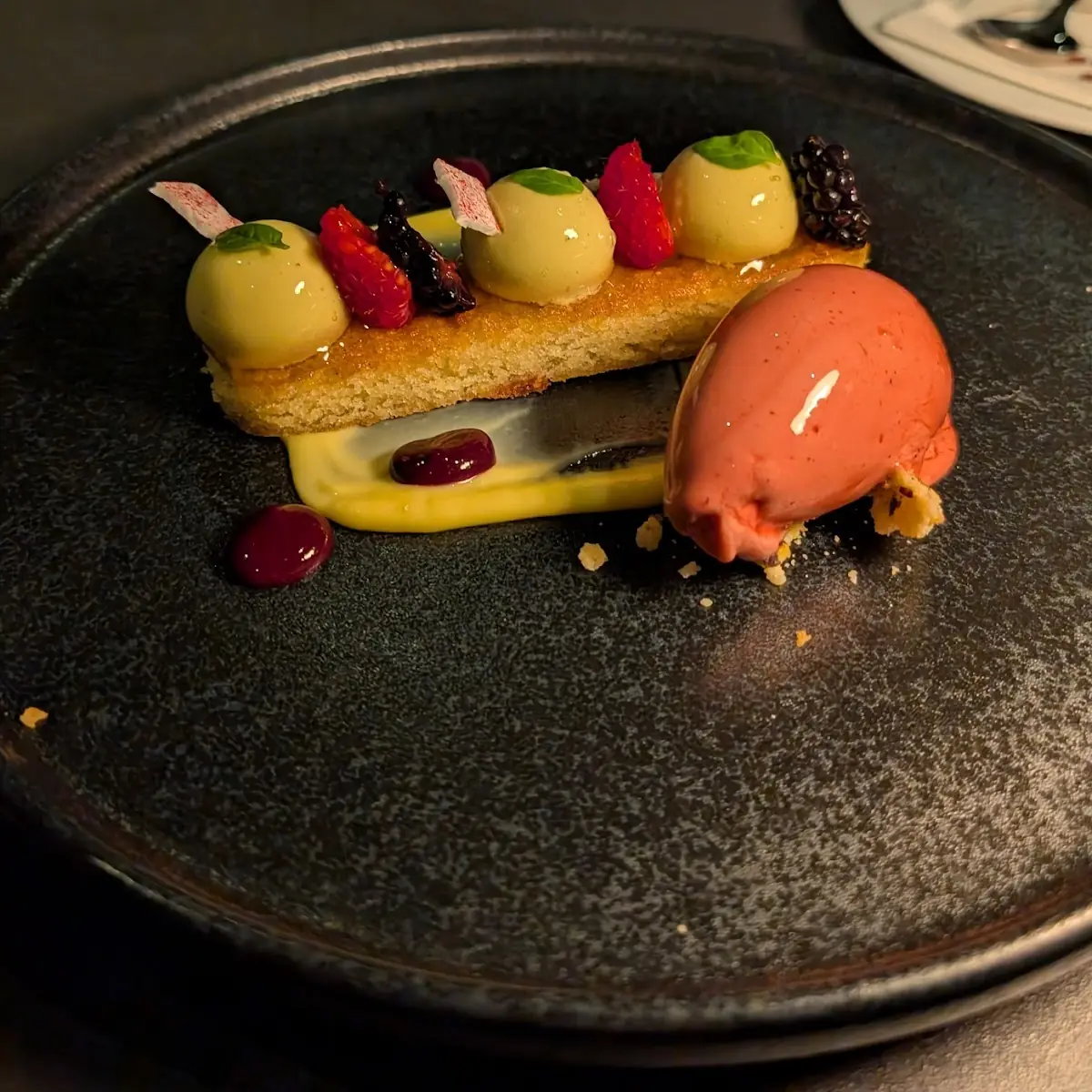 Olive Oil Cake Fruit Sorbet