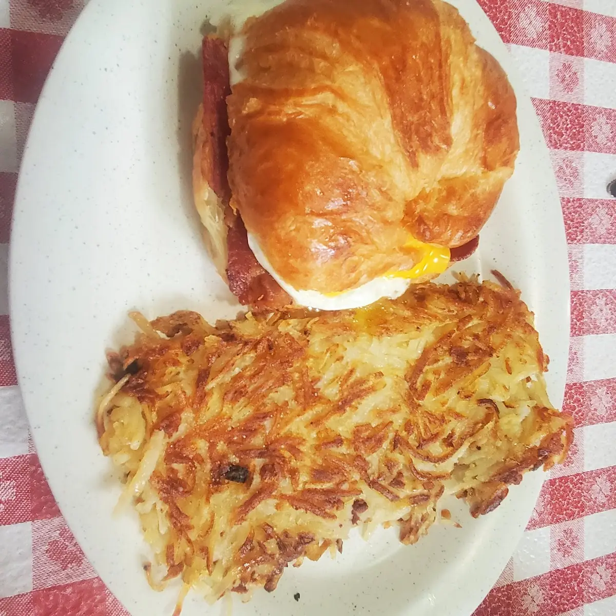 Bacon Egg and Cheese Croissant Sandwich