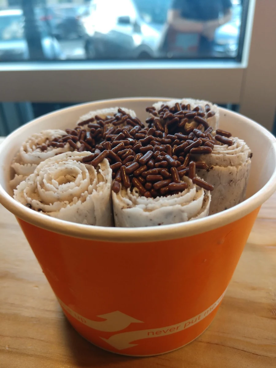 Cookies and Cream with Chocolate Sprinkles