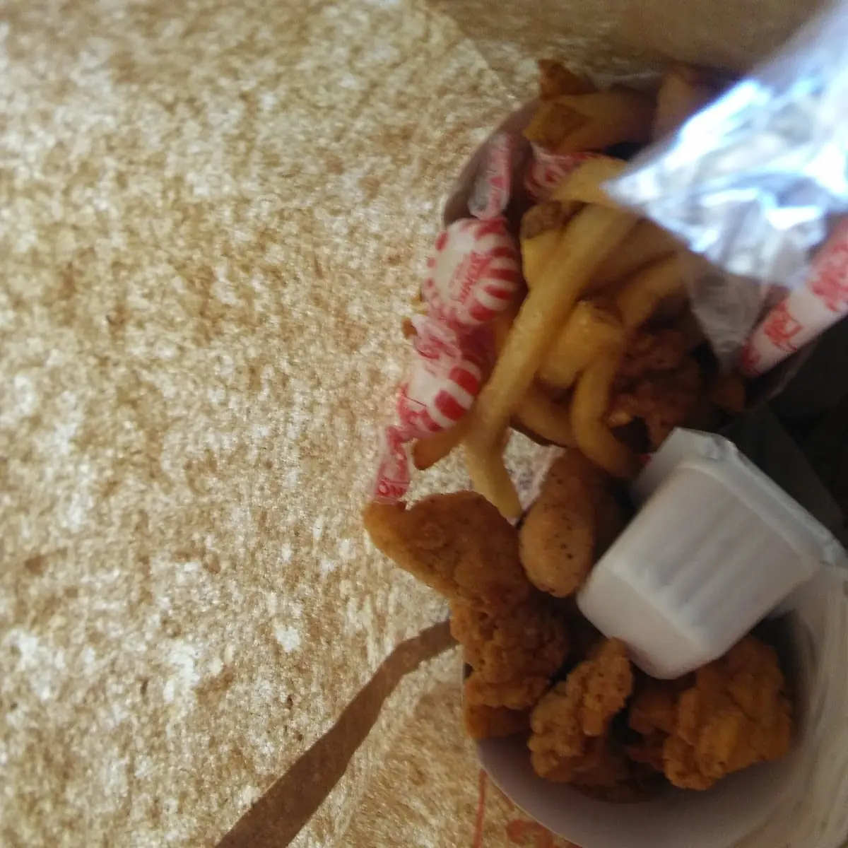 Popcorn Chicken and Fries