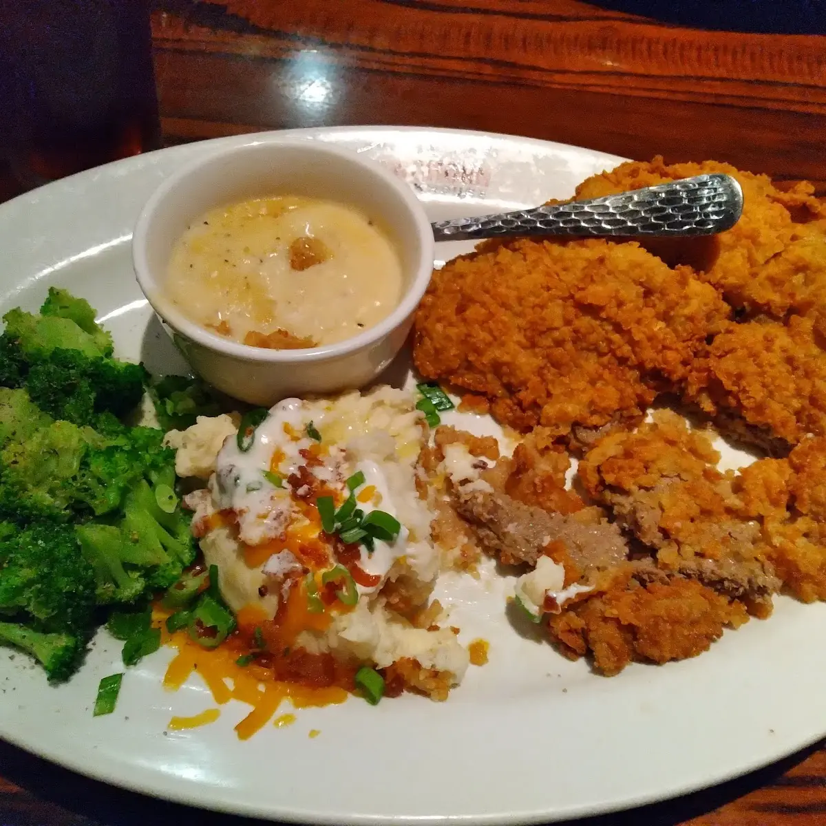 Parmesan Crusted Chicken with Half-Rack Baby Back Ribs