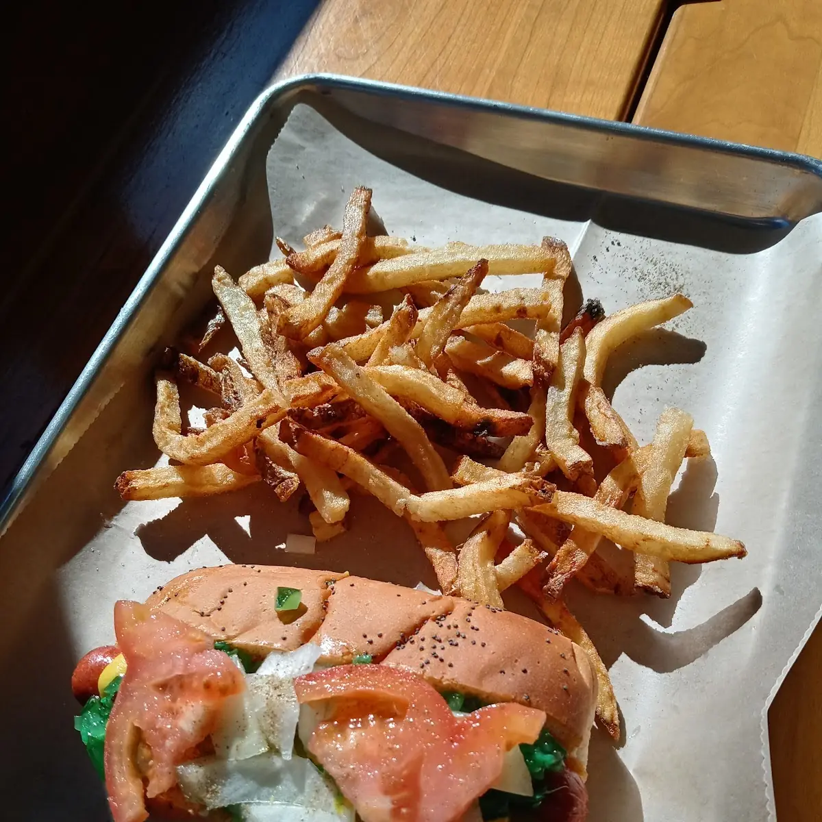 Chicago Style Hot Dog with Fries
