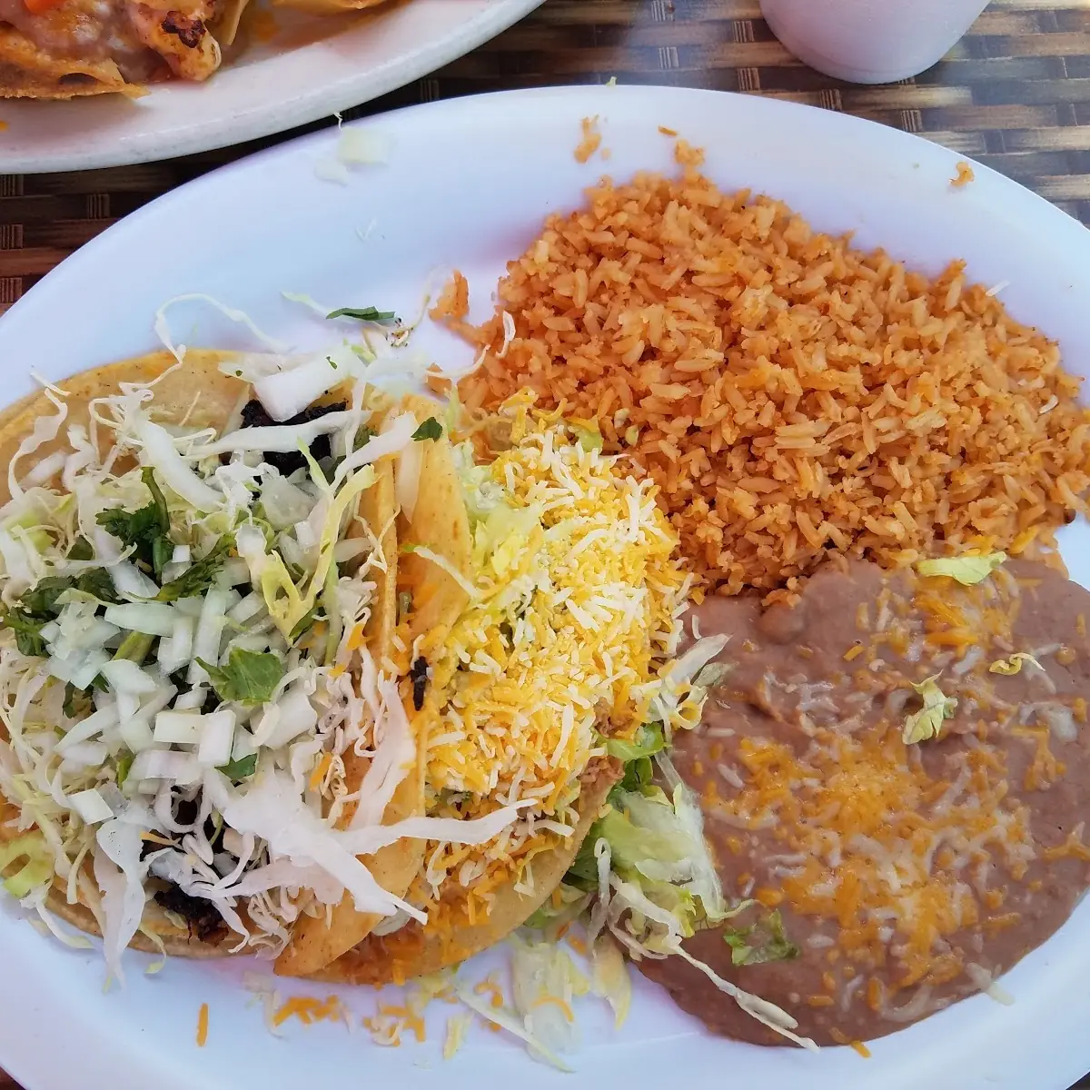 Taco and Enchilada Plate