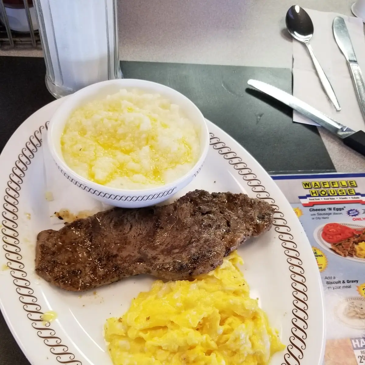 Steak & Eggs with Grits
