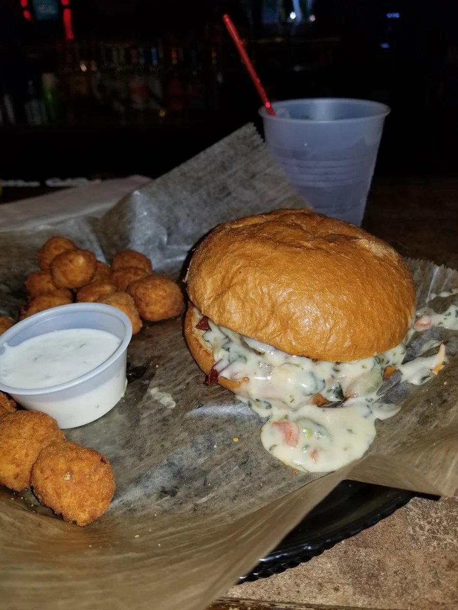 Pub Burger and Pepper Jack Cheese Balls