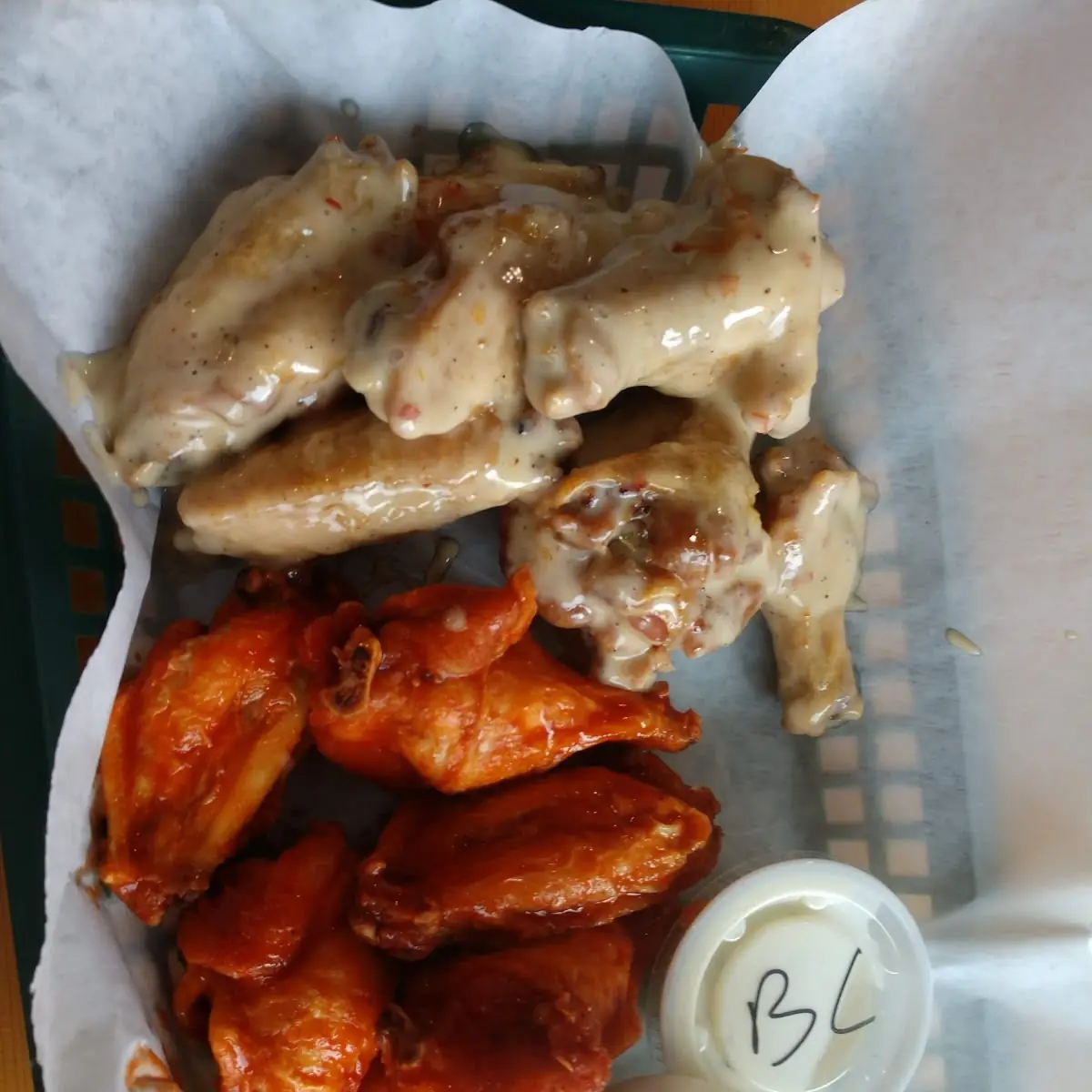 Buffalo and Garlic Parmesan Wings