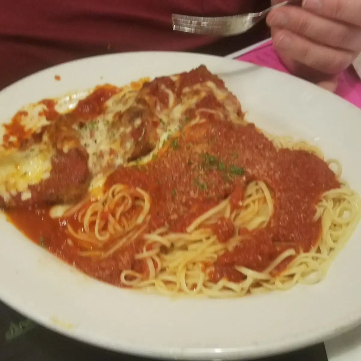 Veal Parmigiana with Pasta