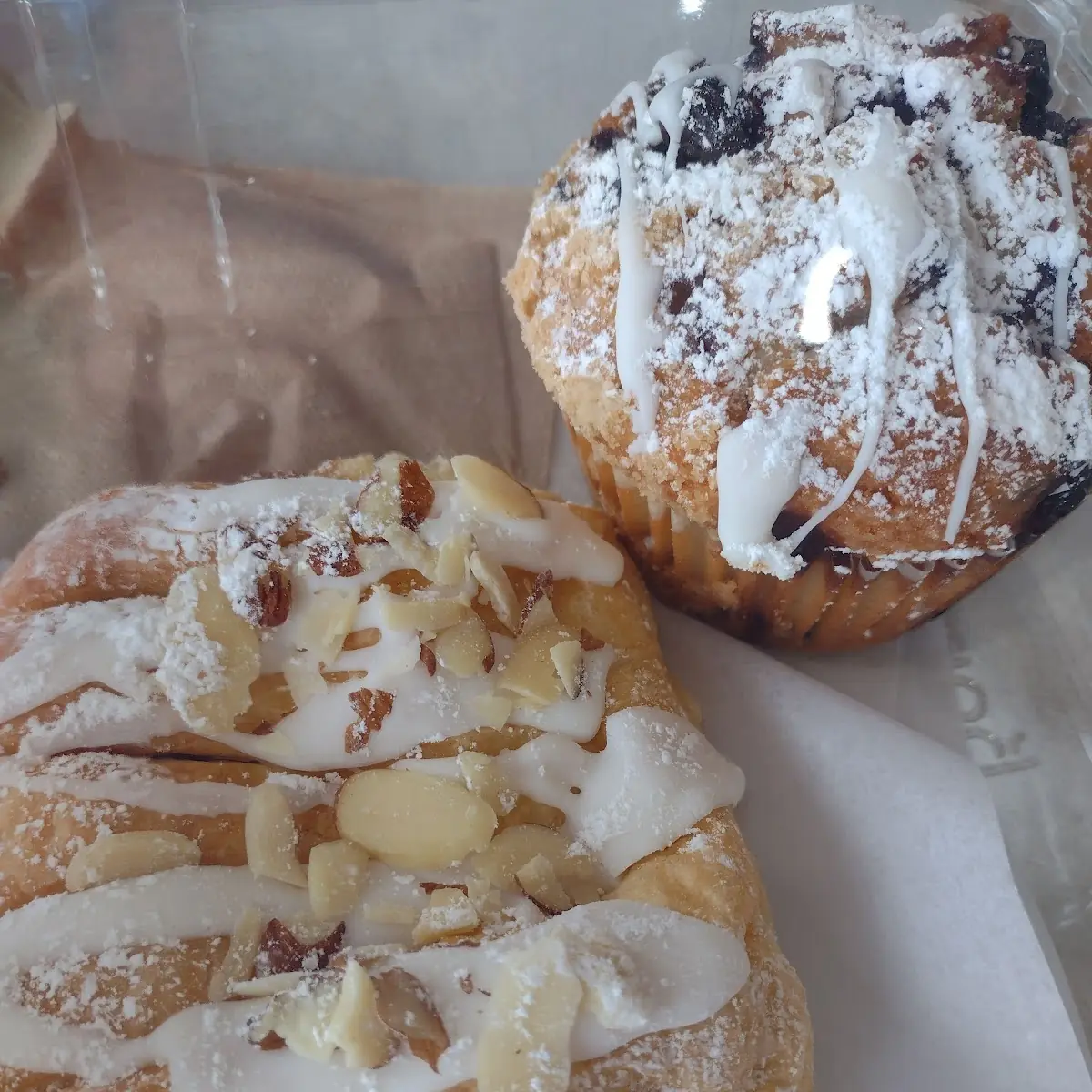 Almond Pastry and Blueberry Muffin
