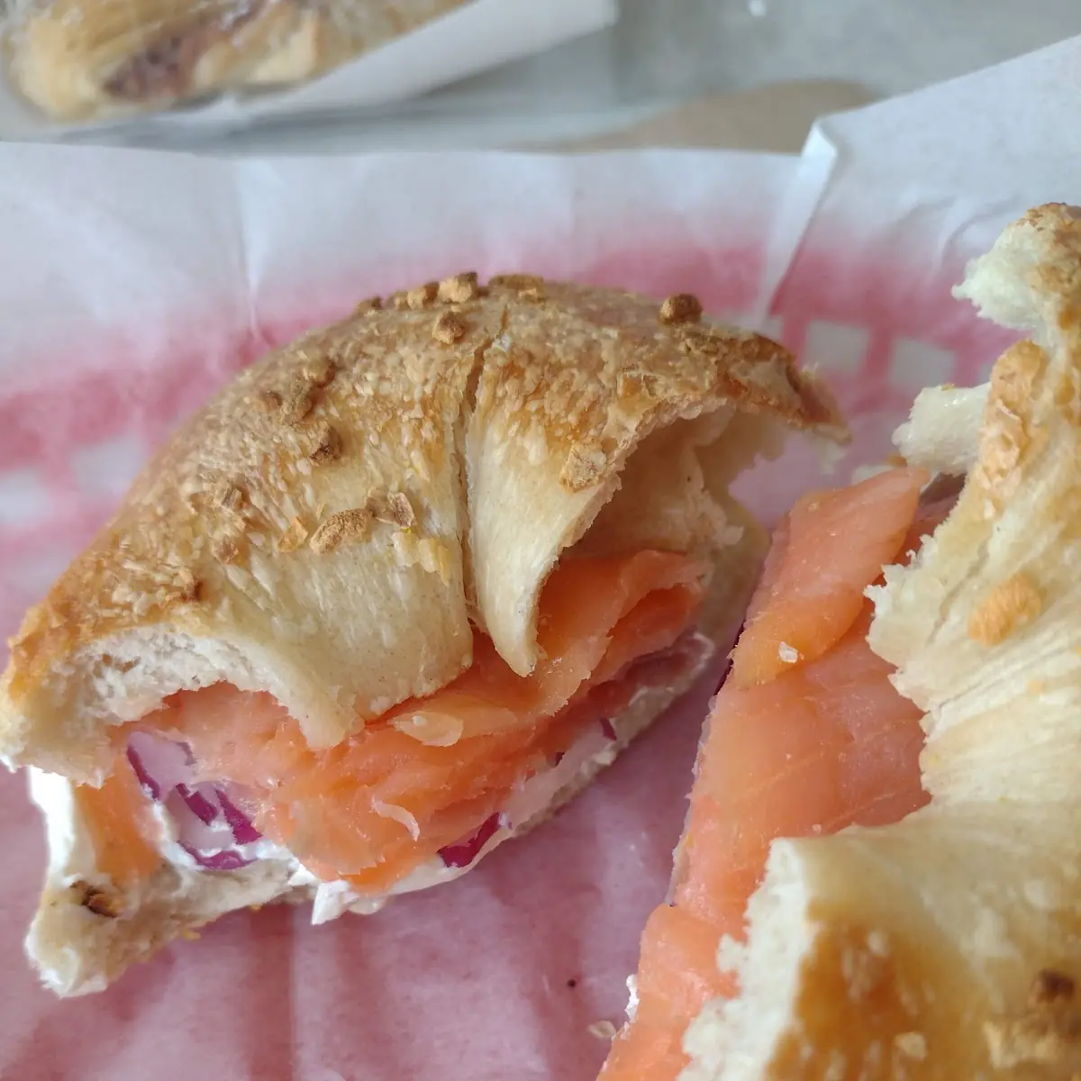 Nova Lox on Onion Bagel